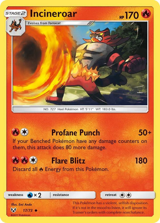 Pokemon Incineroar 17/73 Shining Legends
