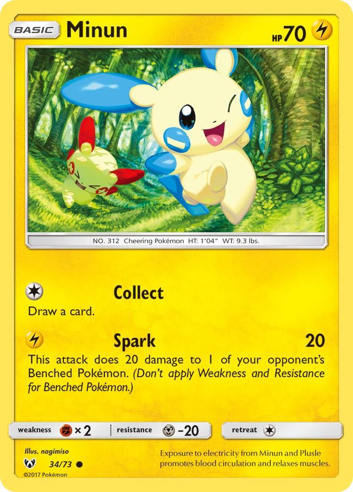 Pokemon Minun 34/73 Shining Legends