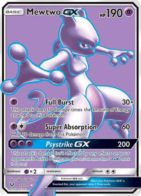 Pokemon Mewtwo GX 72/73 Shining Legends