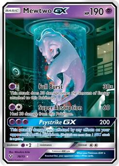 Pokemon Mewtwo GX 78/73 Shining Legends