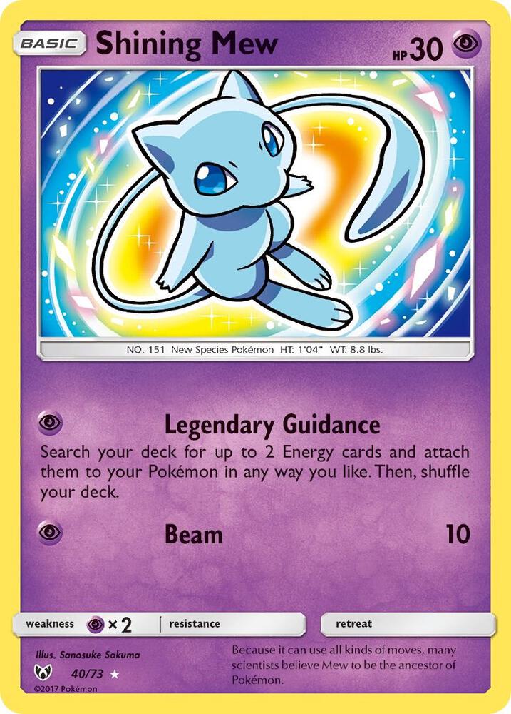Pokemon Shining Mew 40/73 Shining Legends