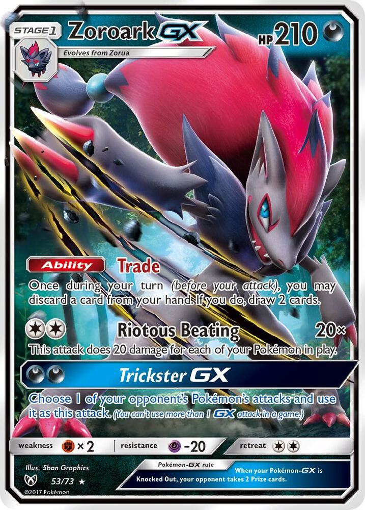 Pokemon Zoroark GX 53/73 Shining Legends