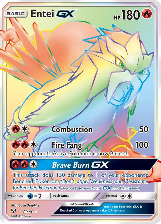 Pokemon Entei GX 74/73 Shining Legends