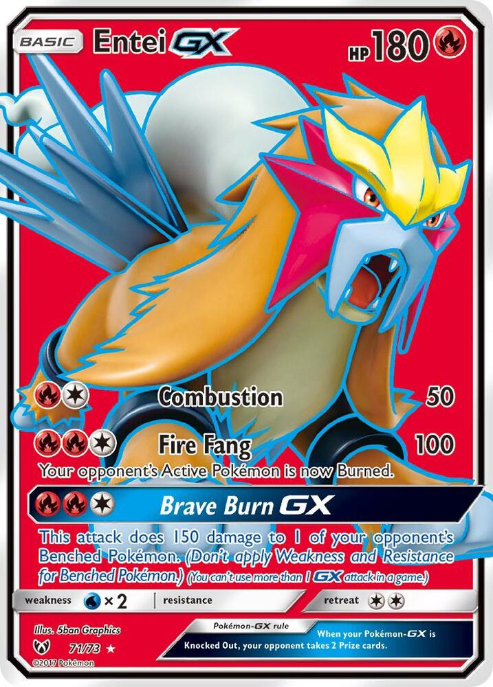 Pokemon Entei GX 71/73 Shining Legends