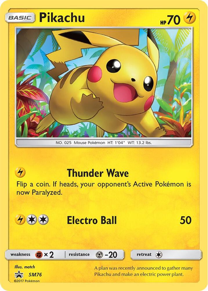 Pokemon Pikachu SM76 SM Black Star Promos