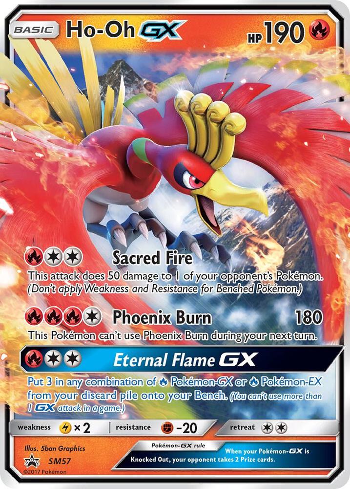Pokemon Ho-Oh GX SM57 SM Black Star Promos