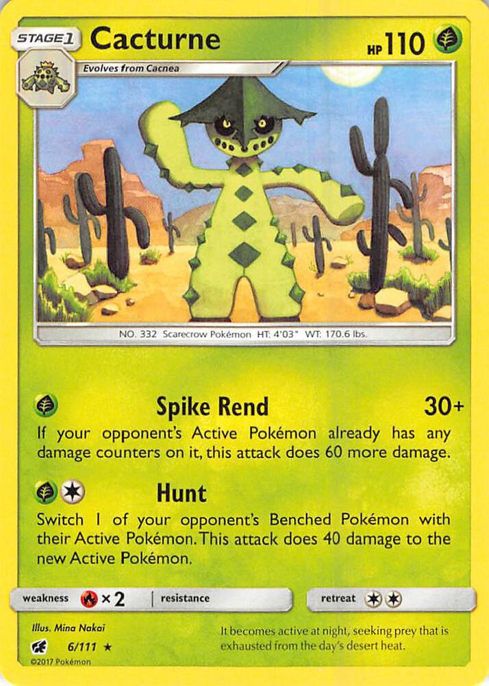 Pokemon Cacturne 6/111 Crimson Invasion