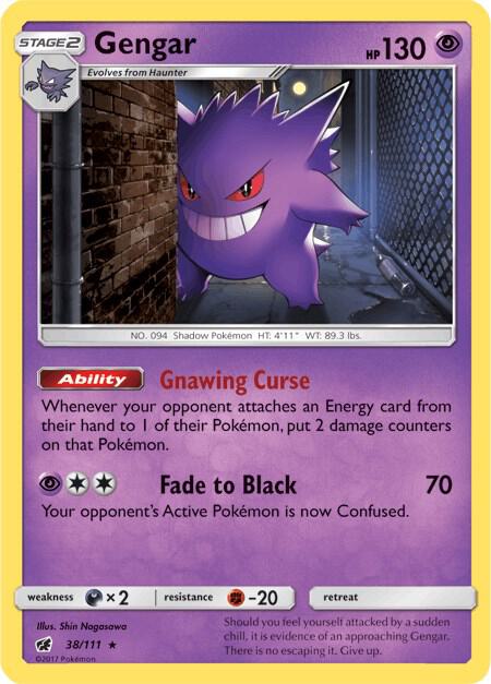 Pokemon Gengar 38/111 Crimson Invasion