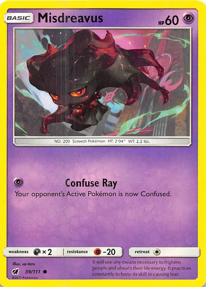 Pokemon Misdreavus 39/111 Crimson Invasion
