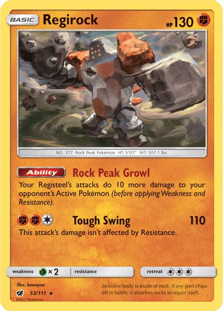 Pokemon Regirock 53/111 Crimson Invasion