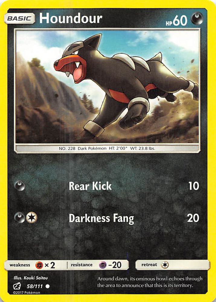 Pokemon Houndour 58/111 Crimson Invasion