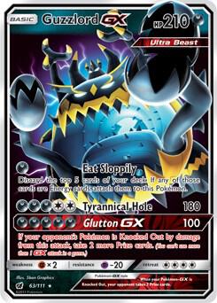 Pokemon Guzzlord GX 63/111 Crimson Invasion