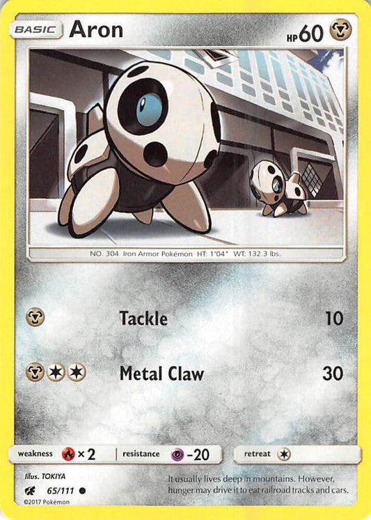 Pokemon Aron 65/111 Crimson Invasion