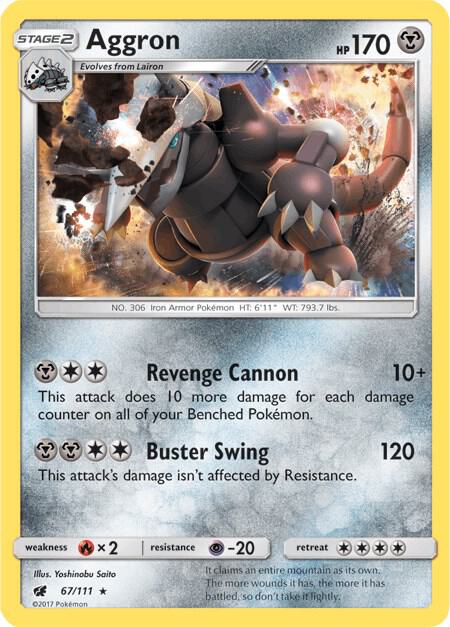 Pokemon Aggron 67/111 Crimson Invasion