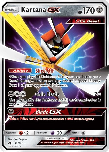 Pokemon Kartana GX 70/111 Crimson Invasion