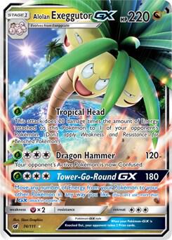 Pokemon Alolan Exeggutor GX 74/111 Crimson Invasion