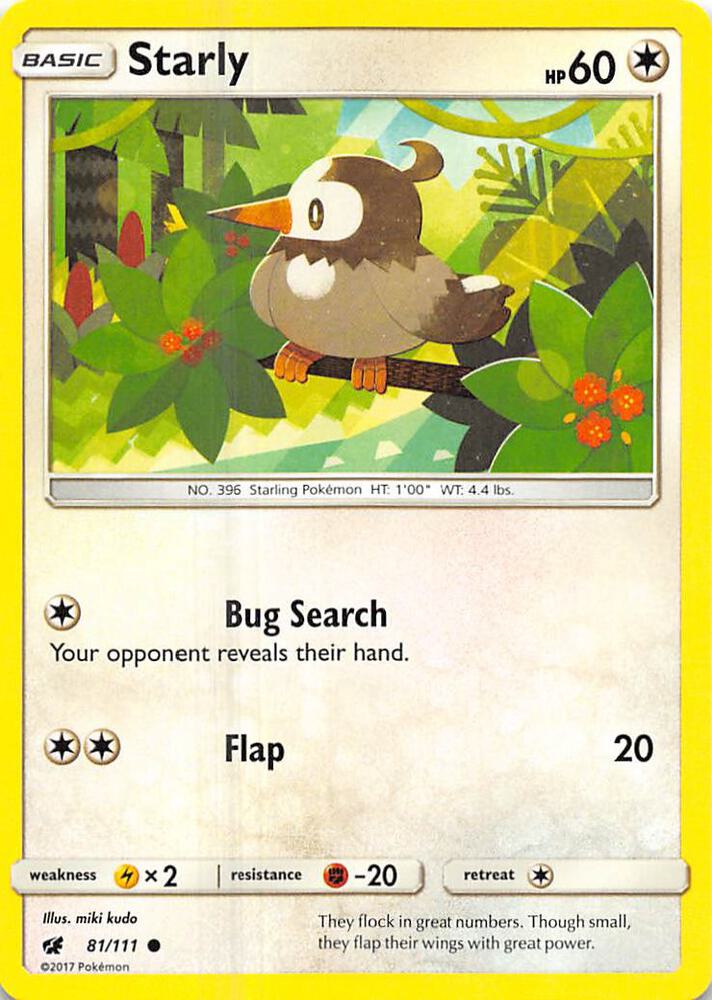 Pokemon Starly 81/111 Crimson Invasion