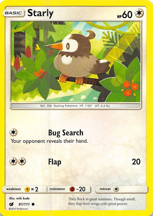 Pokemon Starly 81/111 Crimson Invasion