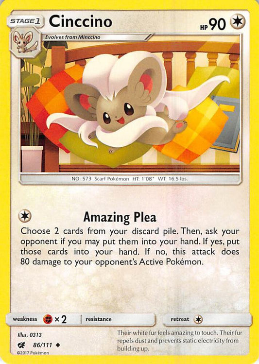 Pokemon Cinccino 86/111 Crimson Invasion