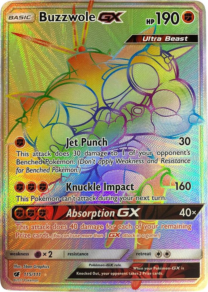 Pokemon Buzzwole GX 115/111 Crimson Invasion