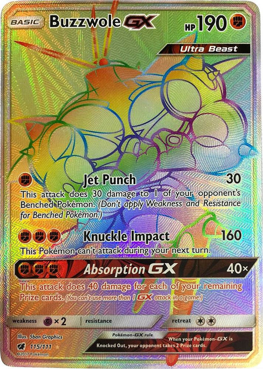 Pokemon Buzzwole GX 115/111 Crimson Invasion