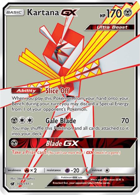 Pokemon Kartana GX 106/111 Crimson Invasion