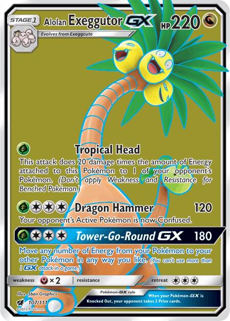 Pokemon Alolan Exeggutor GX 107/111 Crimson Invasion
