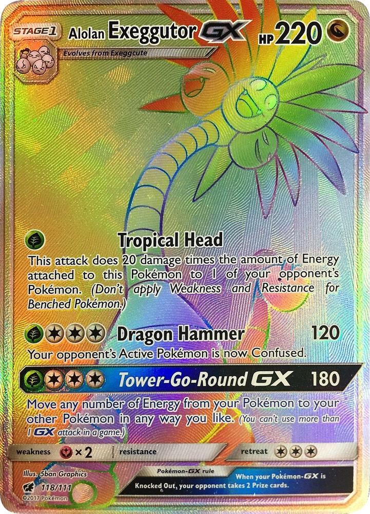 Pokemon Alolan Exeggutor GX 118/111 Crimson Invasion