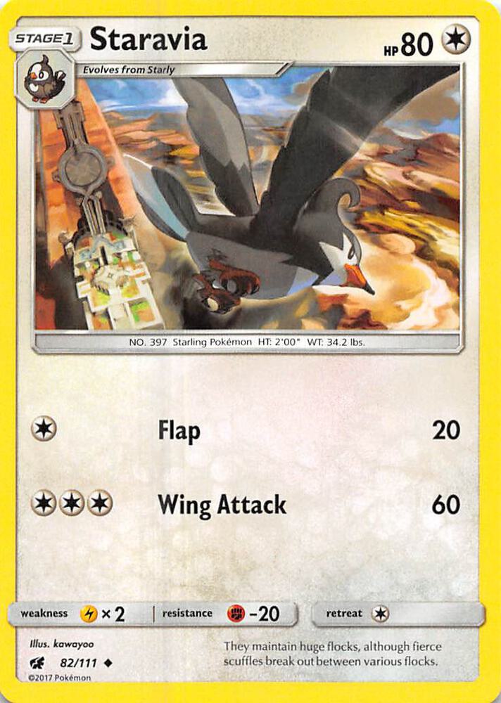 Pokemon Staravia 82/111 Crimson Invasion