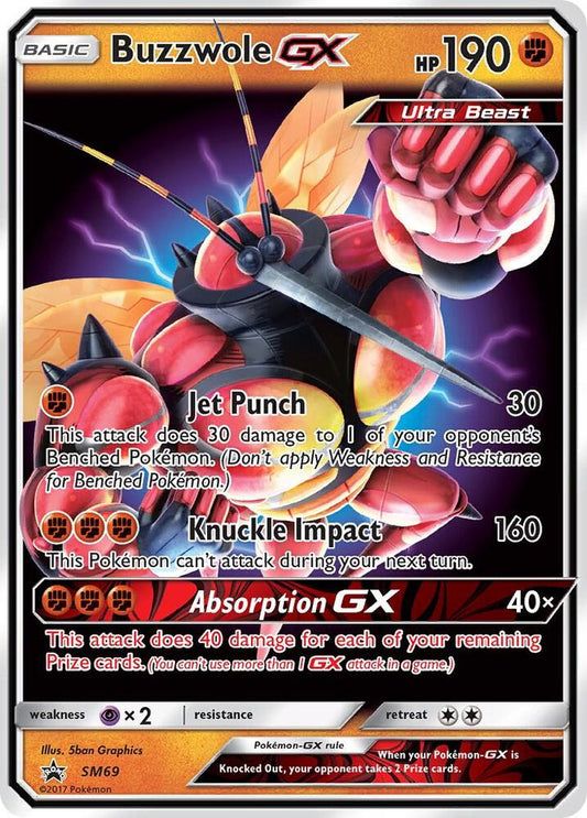 Pokemon Buzzwole GX SM69 SM Black Star Promos
