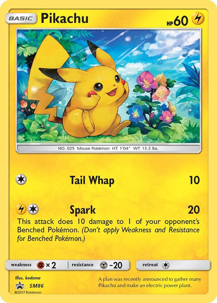 Pokemon Pikachu SM86 SM Black Star Promos
