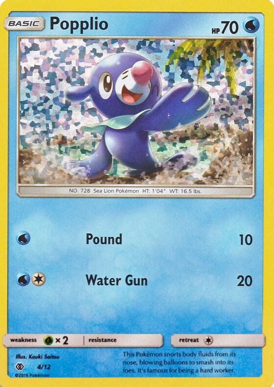 Pokemon Popplio 4/12 McDonald's Collection 2017