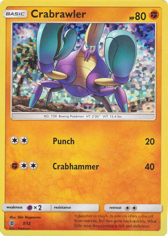 Pokemon Crabrawler 7/12 McDonald's Collection 2017