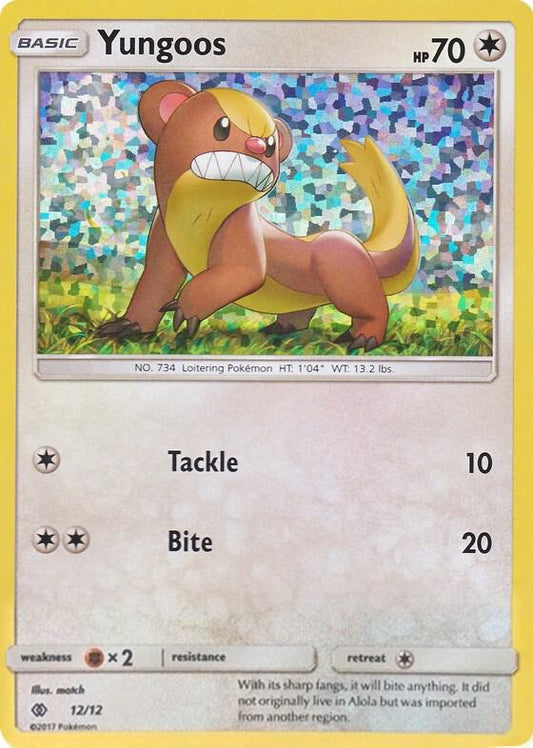 Pokemon Yungoos 12/12 McDonald's Collection 2017