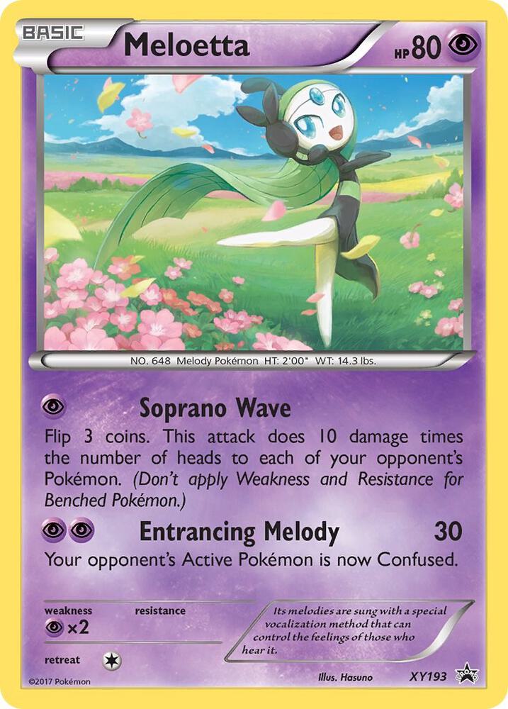 Pokemon Meloetta XY193 XY Black Star Promos