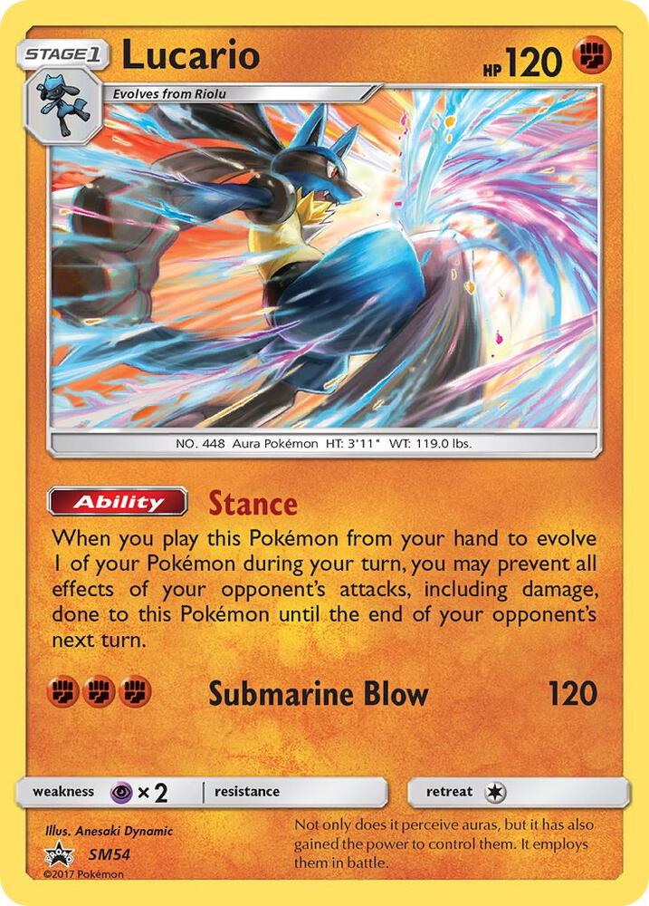 Pokemon Lucario SM54 SM Black Star Promos