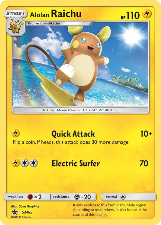 Pokemon Alolan Raichu SM65 SM Black Star Promos