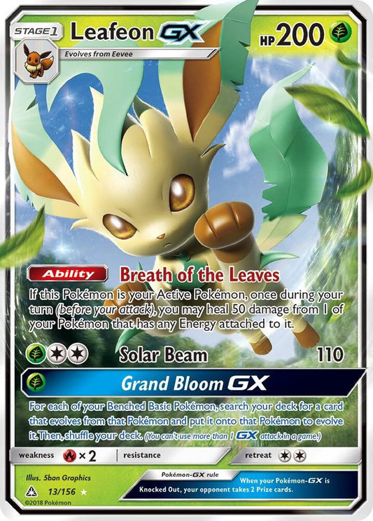 Pokemon Leafeon GX 13/156 Ultra Prism