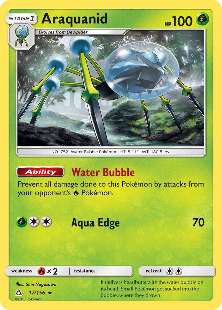 Pokemon Araquanid 17/156 Ultra Prism