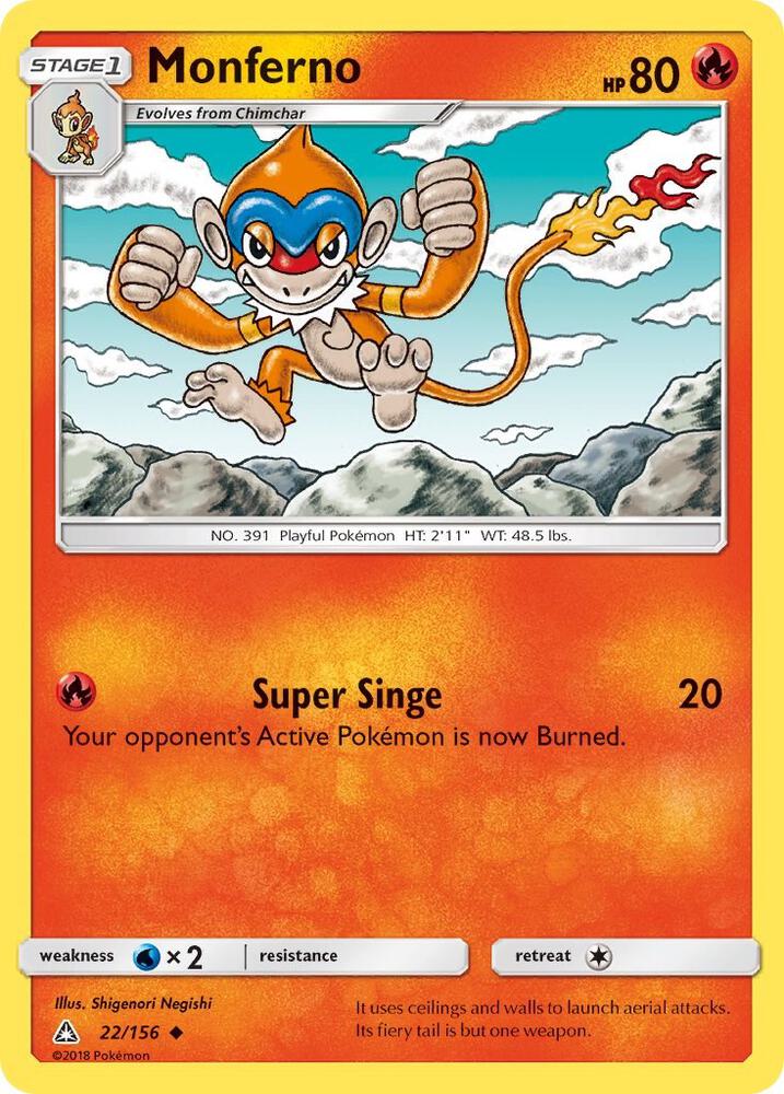 Pokemon Monferno 22/156 Ultra Prism