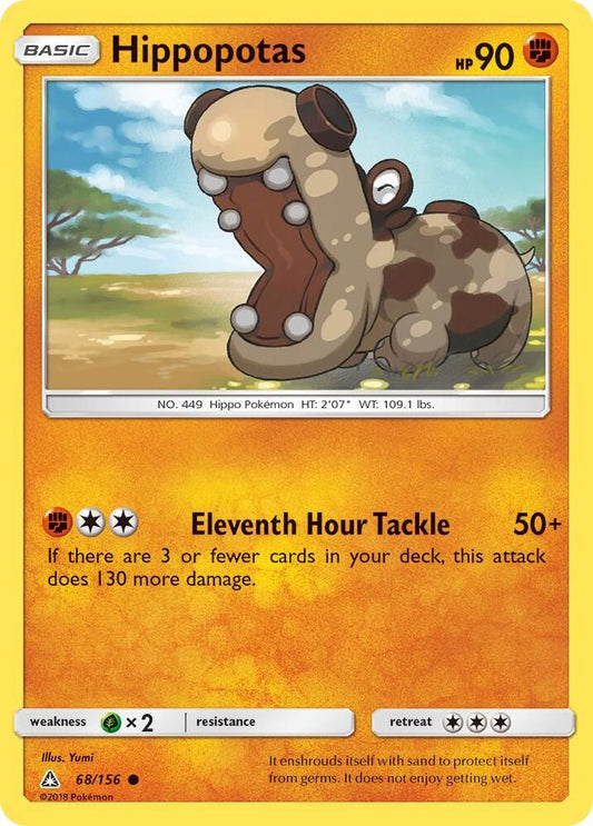 Pokemon Hippopotas 68/156 Ultra Prism