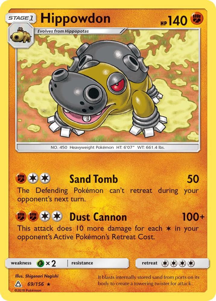 Pokemon Hippowdon 69/156 Ultra Prism