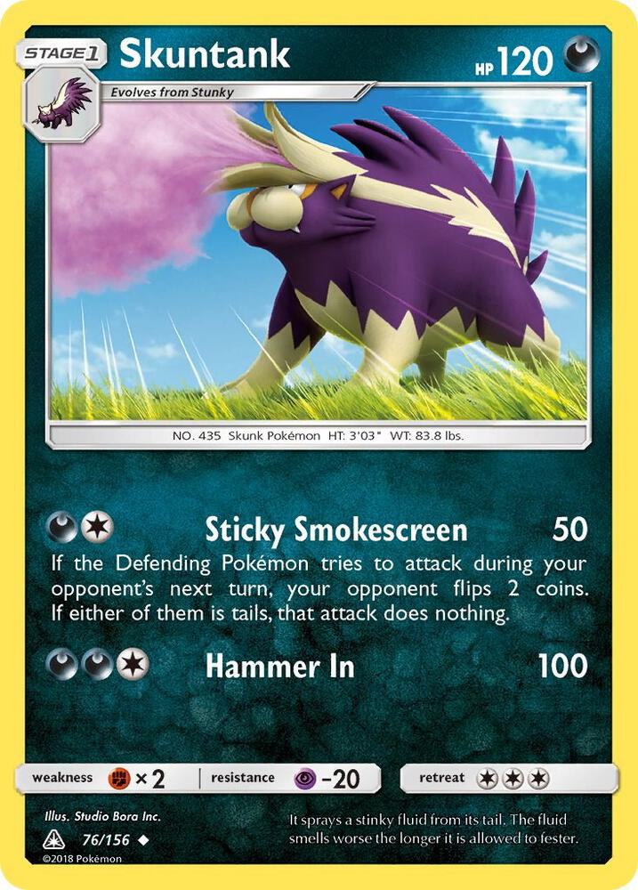 Pokemon Skuntank 76/156 Ultra Prism