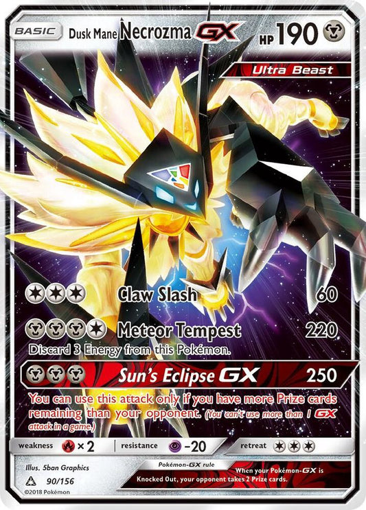 Pokemon Dusk Mane Necrozma GX 90/156 Ultra Prism