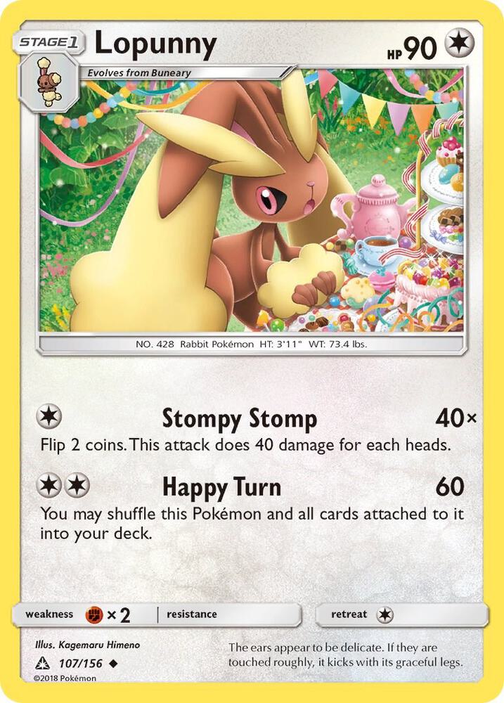 Pokemon Lopunny 107/156 Ultra Prism