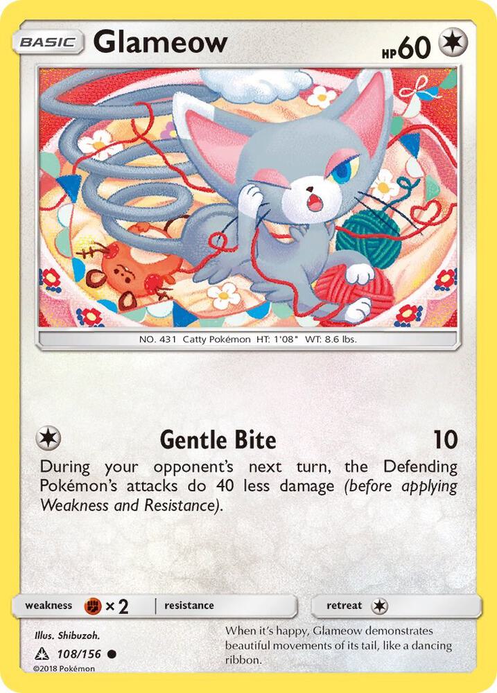 Pokemon Glameow 108/156 Ultra Prism