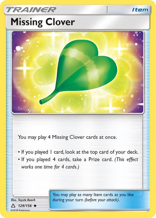 Pokemon Missing Clover 129/156 Ultra Prism