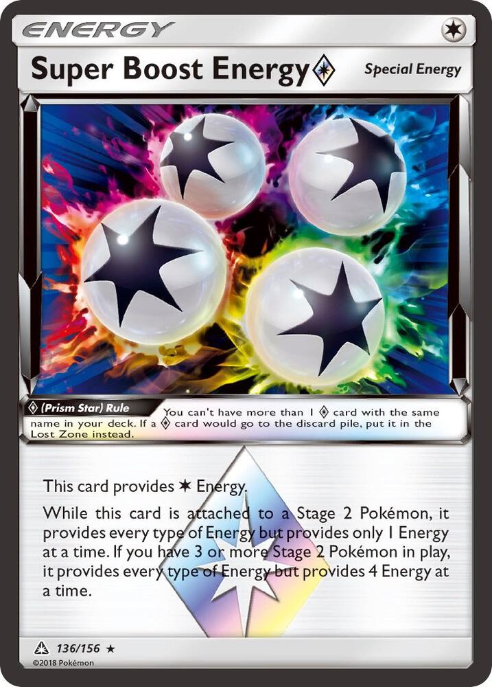 Pokemon Super Boost Energy Prism Star 136/156 Ultra Prism