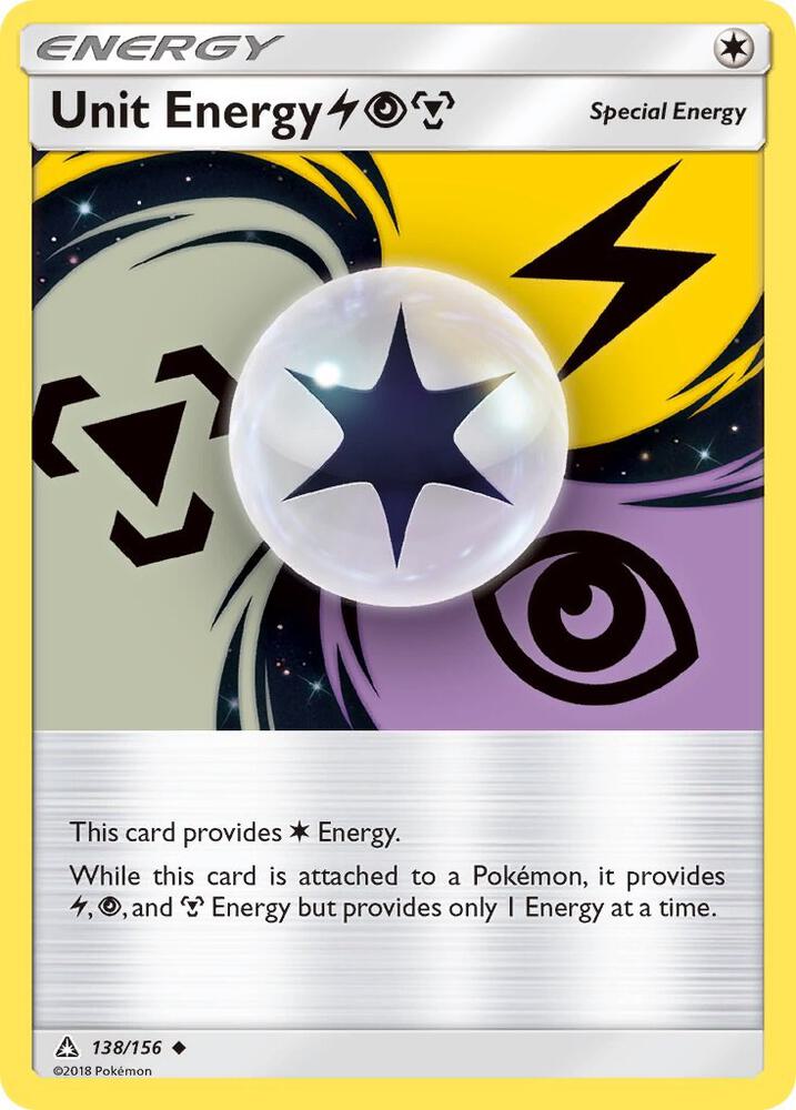 Pokemon Unit Energy Lightning/Psychic/Metal 138/156 Ultra Prism