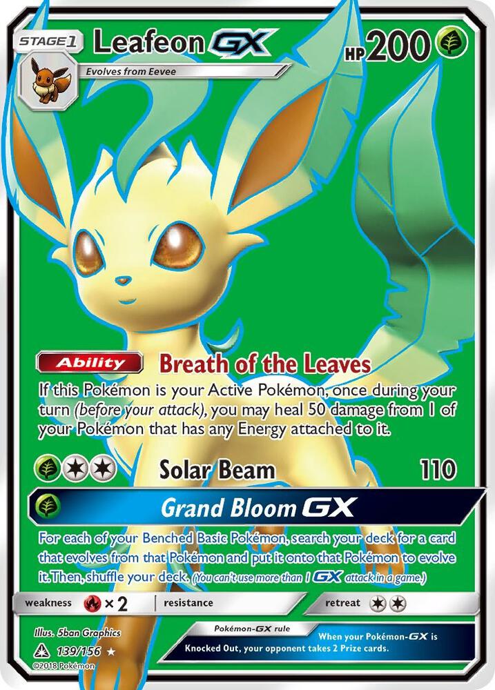Pokemon Leafeon GX 139/156 Ultra Prism